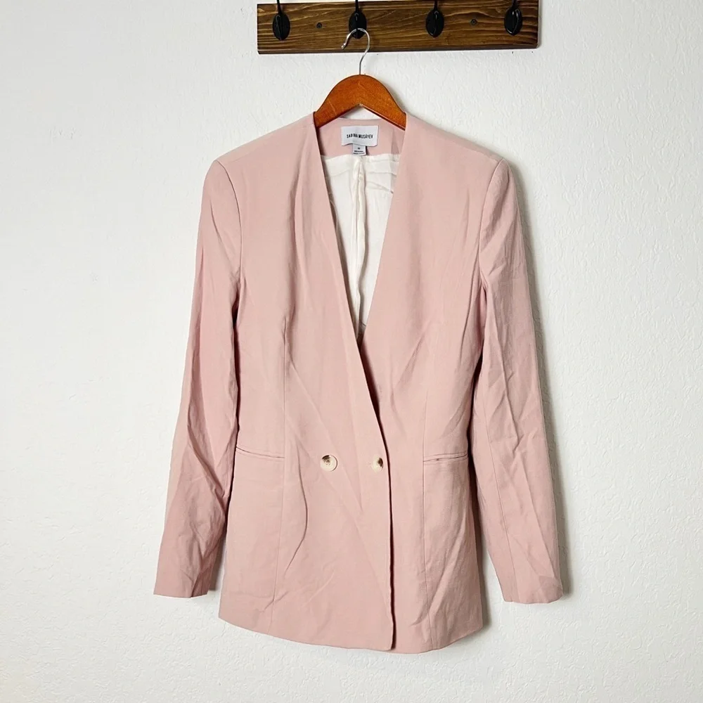 Sabina Musayev Slim-fit flowing single-breasted blazer
